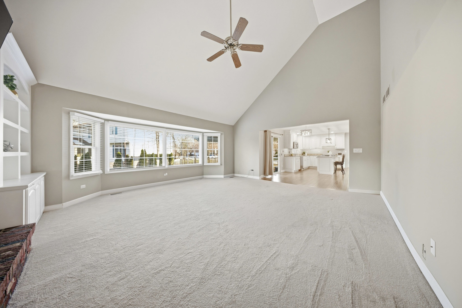 548 Arbor Lane Oswego, IL 60543 - Photo 17 of 46 a big room with chandelier fan and windows