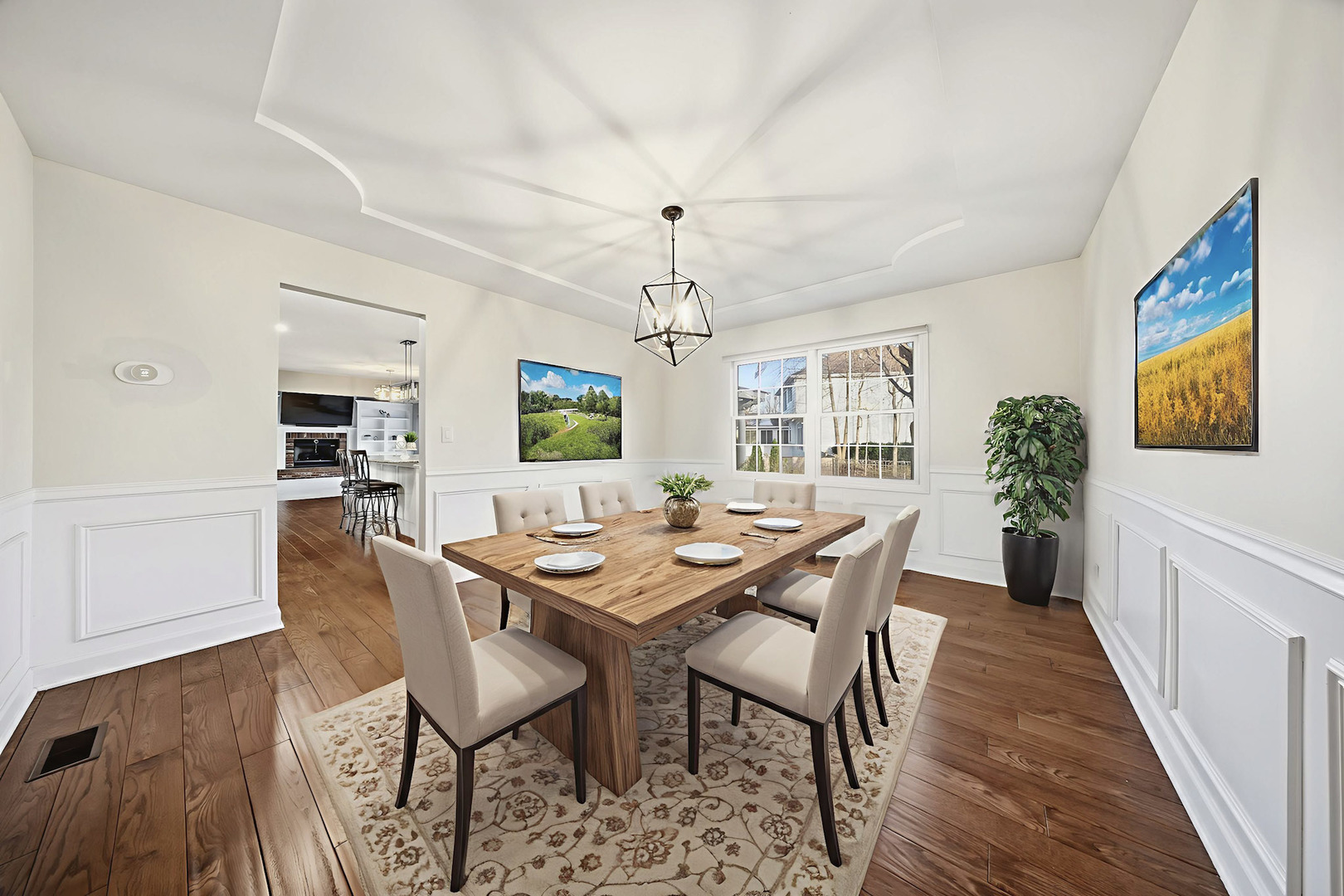 548 Arbor Lane Oswego, IL 60543 - Photo 8 of 46 a view of a dining room with furniture and wooden floor