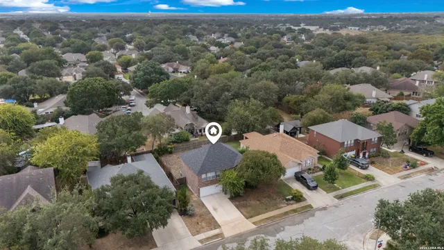 an aerial view of multiple house