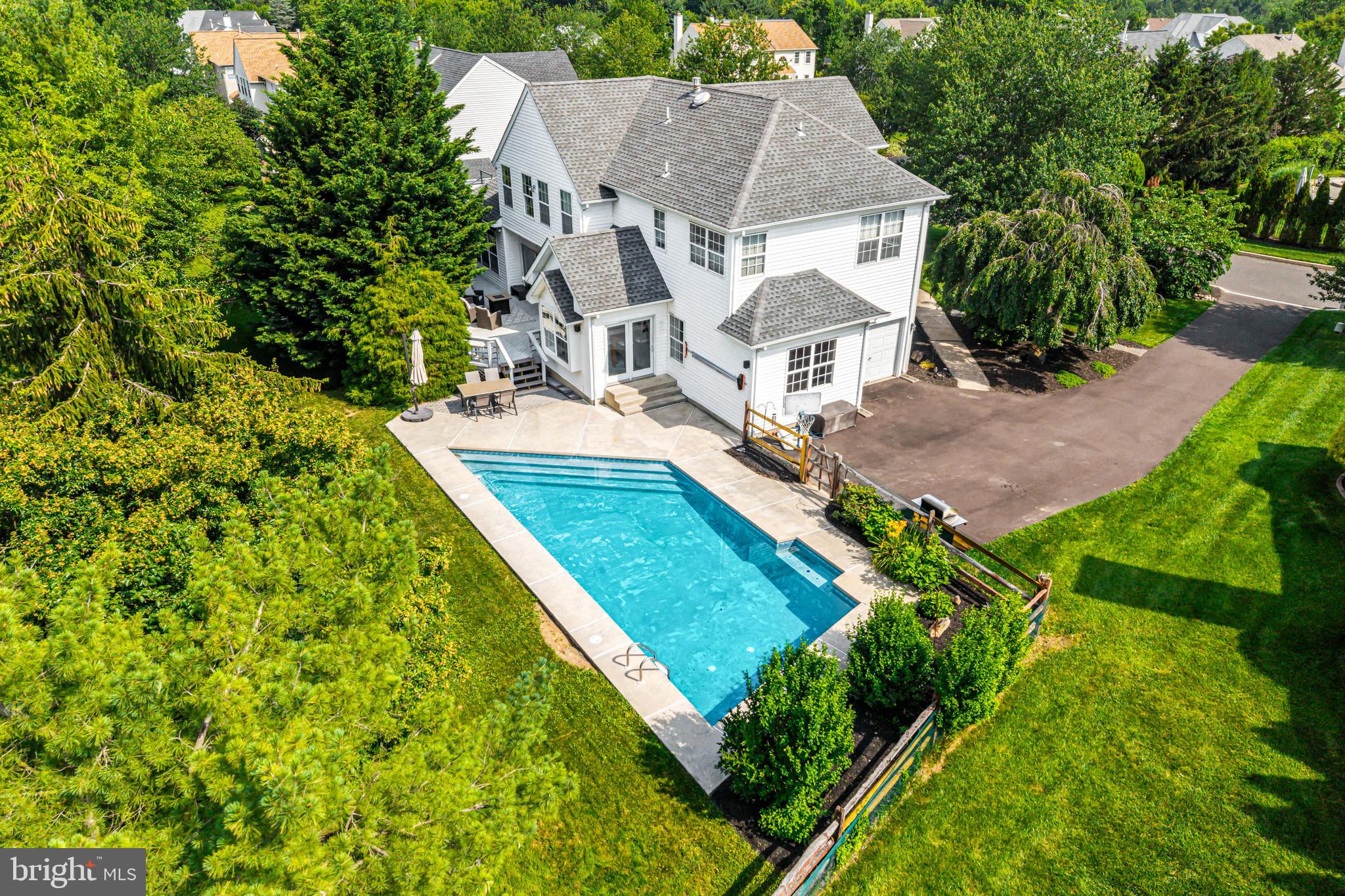 1720 Hampton Drive Jamison, PA 18929 - Photo 38 of 41 an aerial view of residential house with outdoor space and trees all around