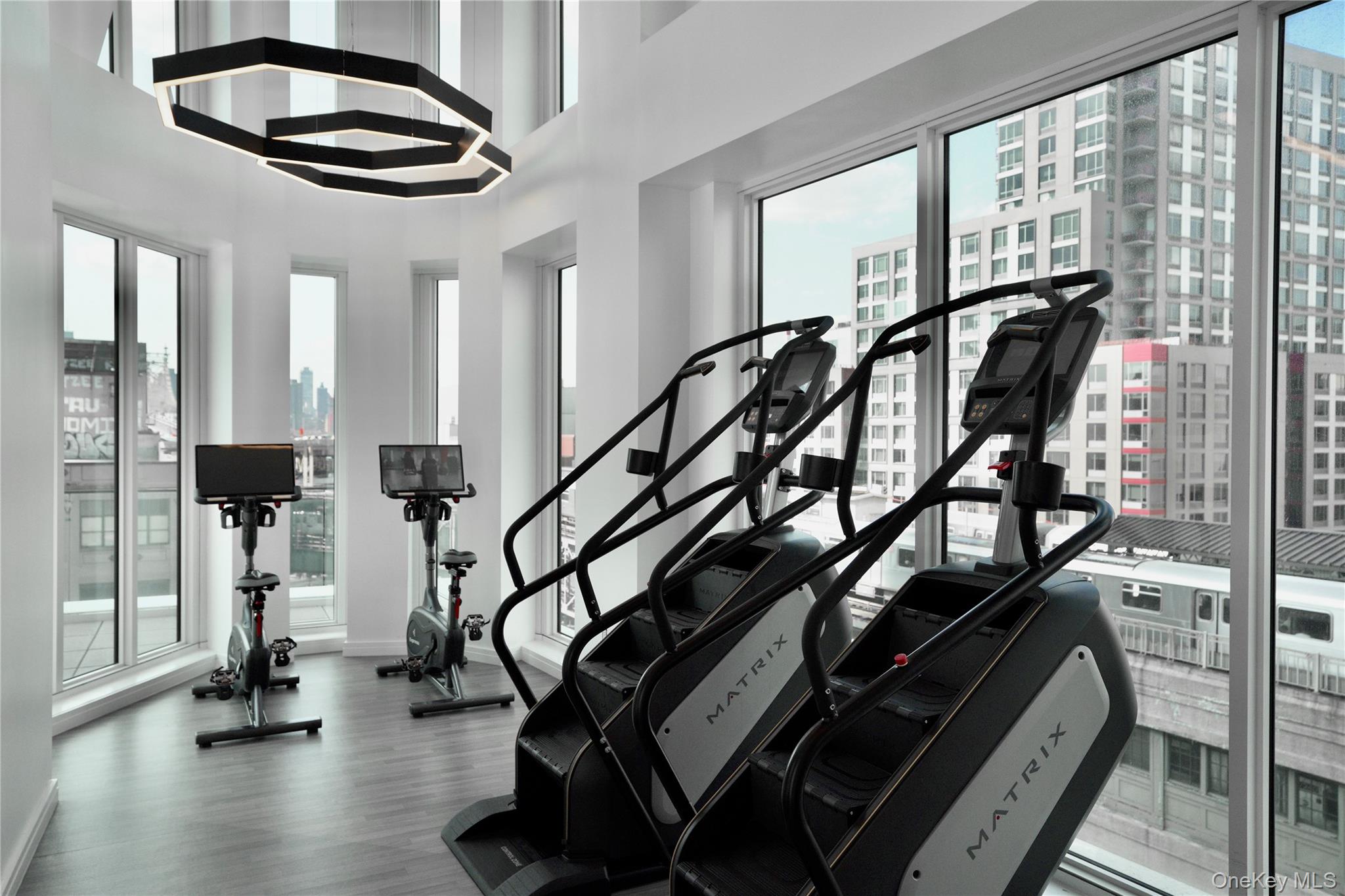 24-16 Queens Plaza South, Unit 2D Queens, NY 11101 - Photo 16 of 28 a view of a room with gym equipment