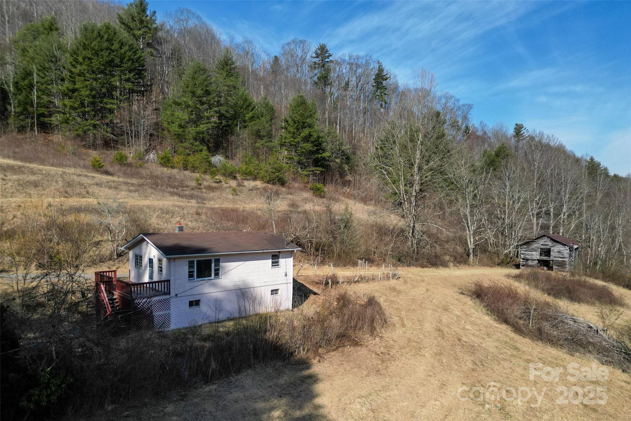 10999 Rush Fork Road Clyde, NC 28721 - Photo 1 of 38 an aerial view of a house with a yard