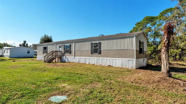 a view of a backyard space