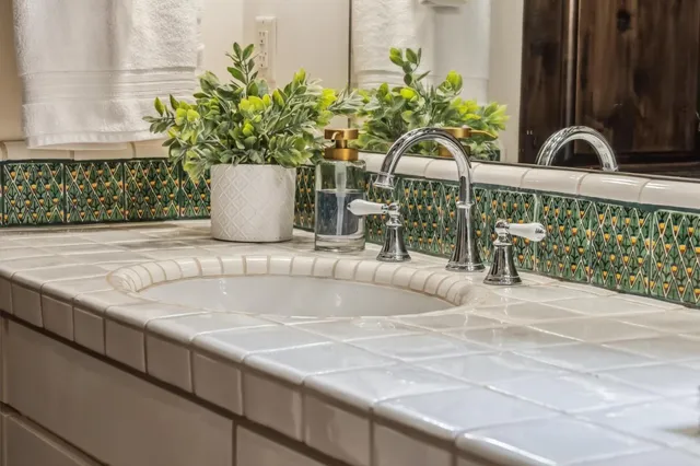 a view of a chair and table in the patio