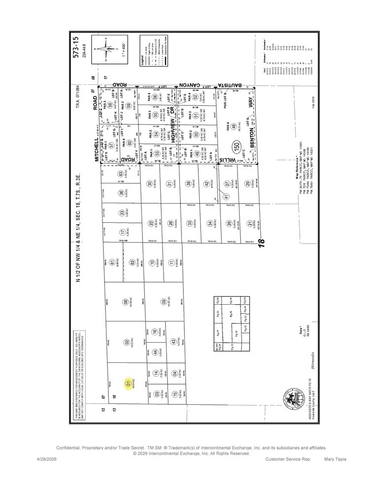 38070 Howard Road Anza, CA 92539 - Photo 2 of 2 Parcel Map Showing Approximate Property Boundaries