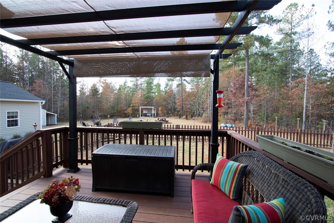 355 Manchester Road Bumpass, VA 23024 - Photo 22 of 43 Enjoyable view from the back deck looking out over