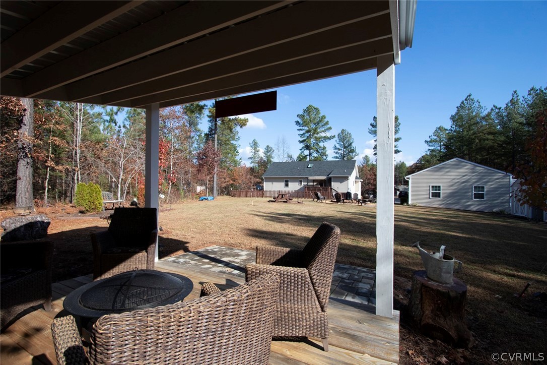 355 Manchester Road Bumpass, VA 23024 - Photo 27 of 43 View from the lounge looking back to the house.