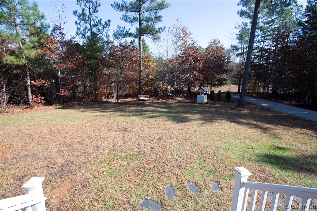 355 Manchester Road Bumpass, VA 23024 - Photo 34 of 43 Front yard from the stoop. Nice and private.