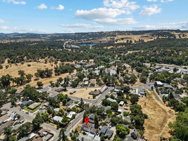 an aerial view of a city