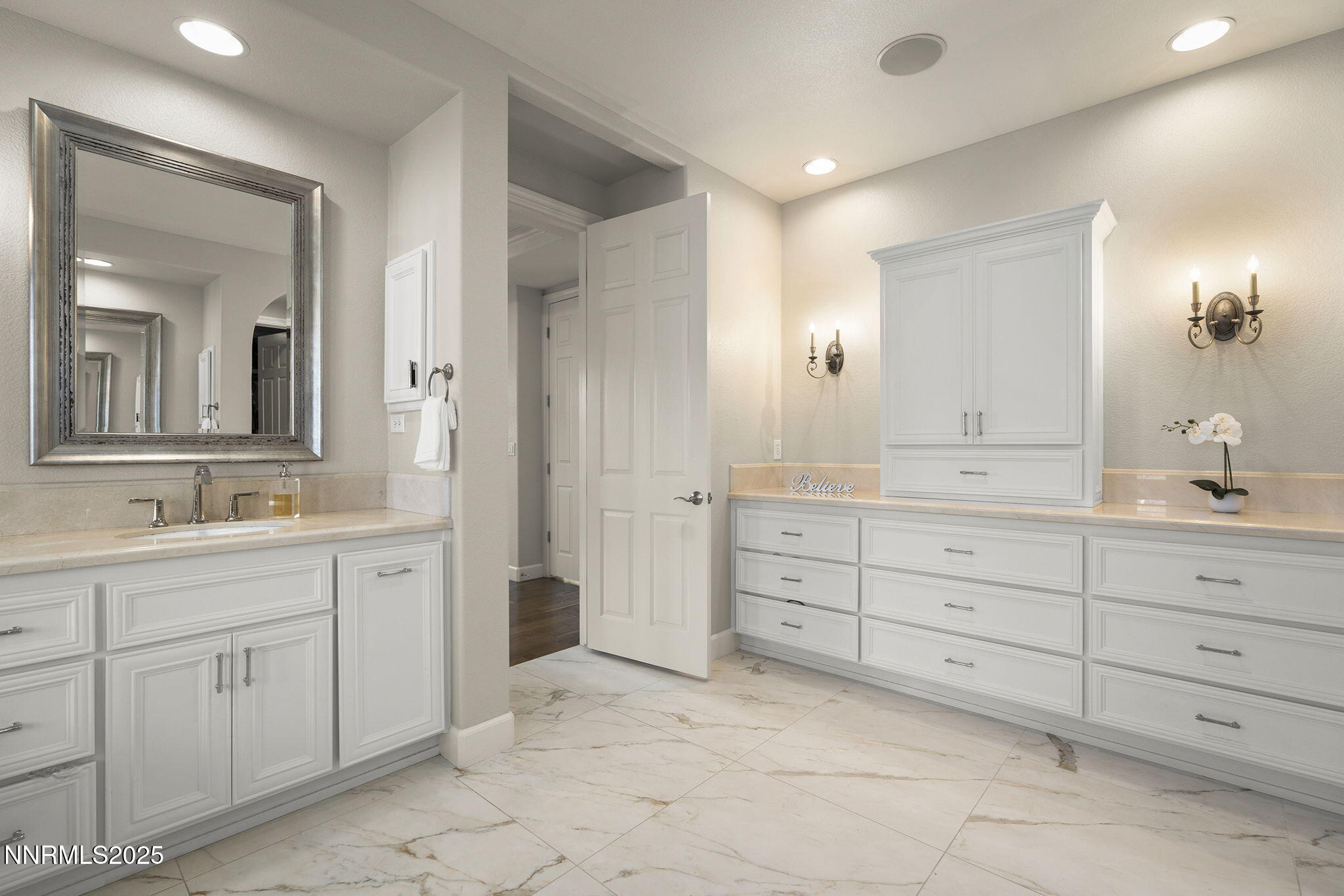 9890 Kerrydale Court Reno, NV 89521 - Photo 26 of 48 a spacious bathroom with a granite countertop sink mirror and