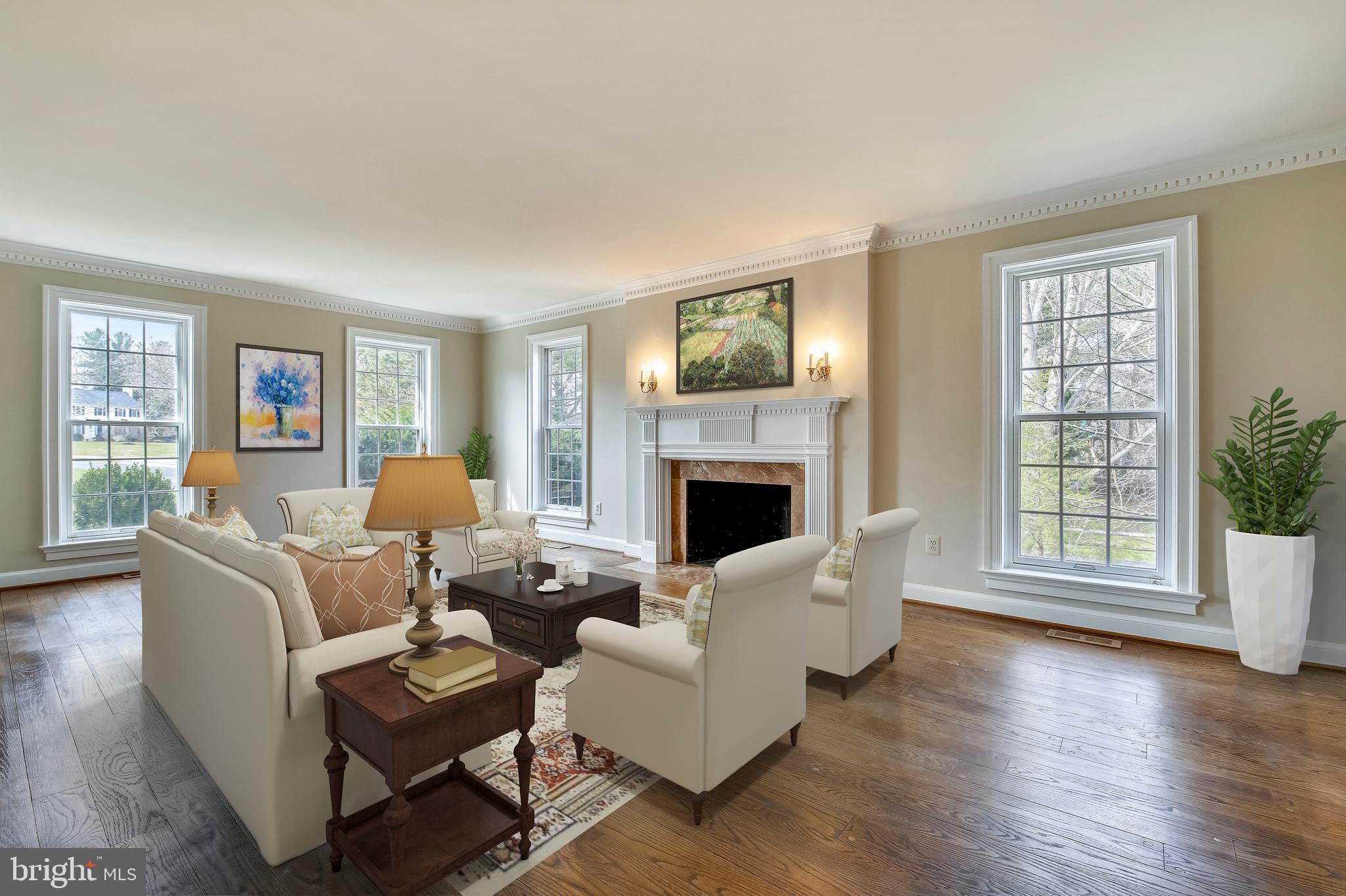 5 Beall Spring Court Potomac, MD 20854 - Photo 4 of 57 Living Room with virtual staging