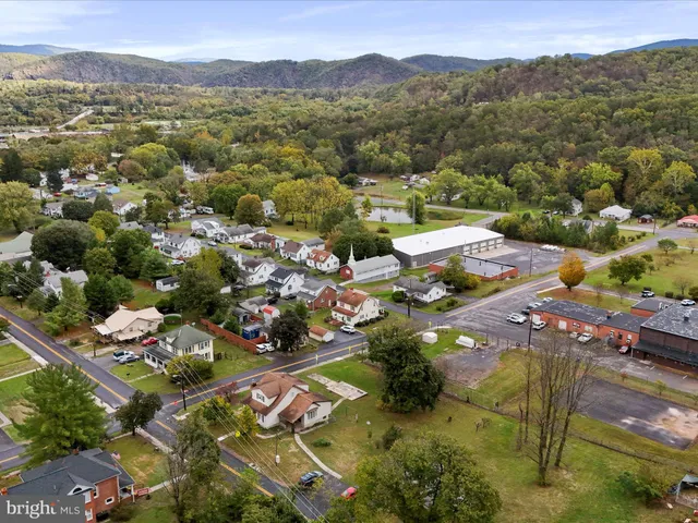 an aerial view of multiple house