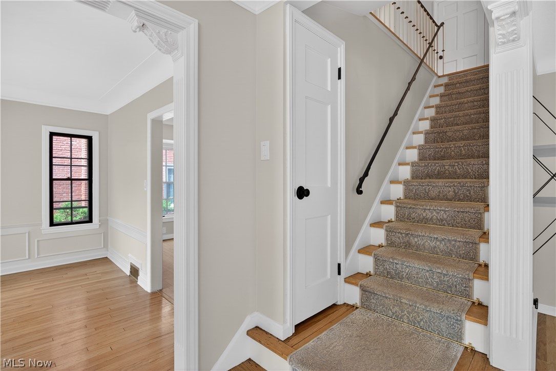 2561 Charney Road Cleveland, OH 44118 - Photo 6 of 47 View showing the Dining Room to the left and the center stairway leading to the upper floors