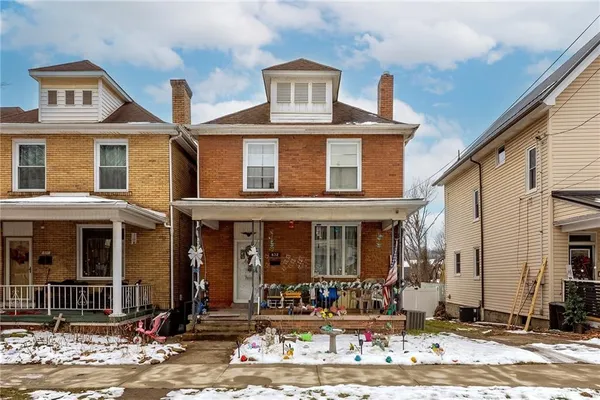 a front view of a house