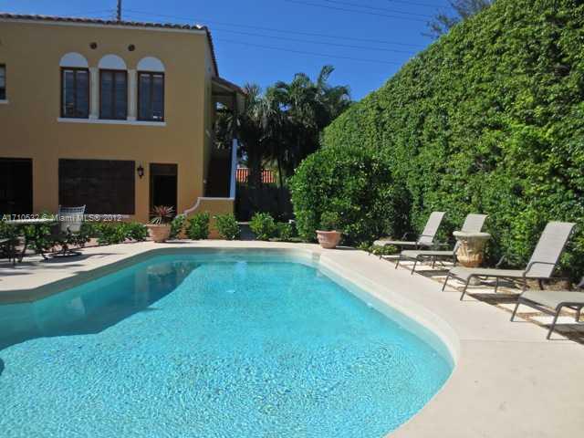 2330 Prairie Avenue Miami Beach, FL 33140 - Photo 20 of 25 a view of pool with lawn chairs and a fire pit