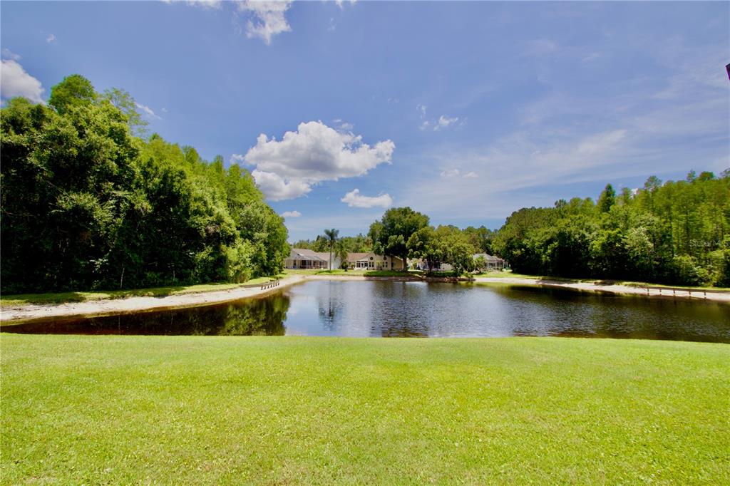 7842 Tenby Court New Port Richey, FL 34655 - Photo 20 of 27 a view of a lake with houses in the background