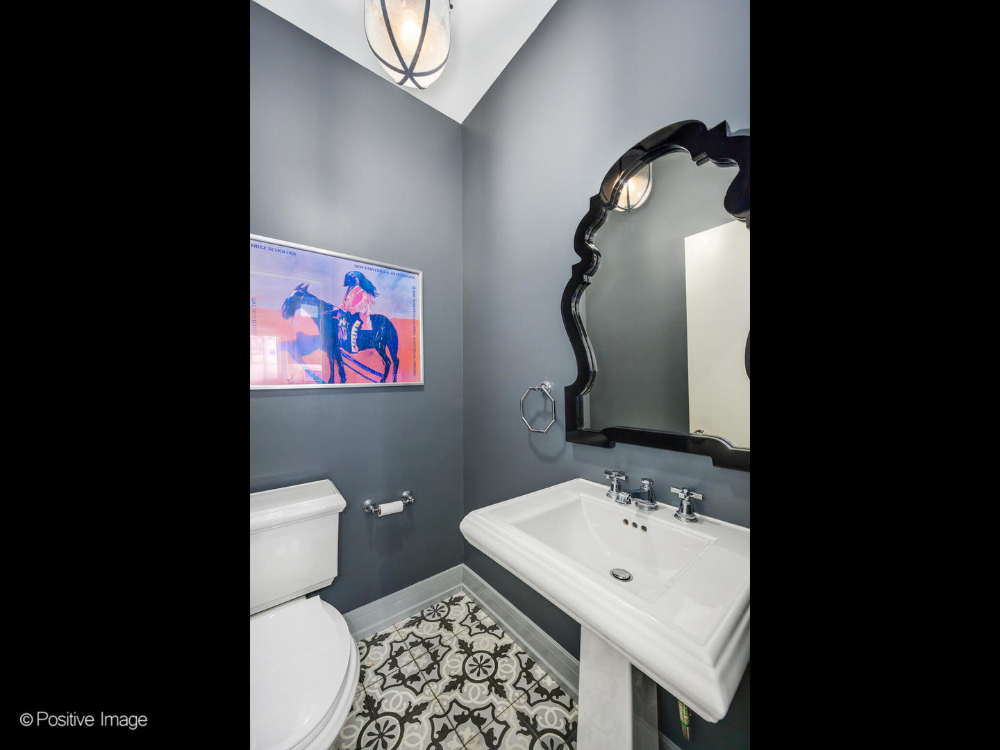 839 North Dearborn Street, Unit F Chicago, IL 60610 - Photo 14 of 40 a bathroom with a sink a toilet and mirror