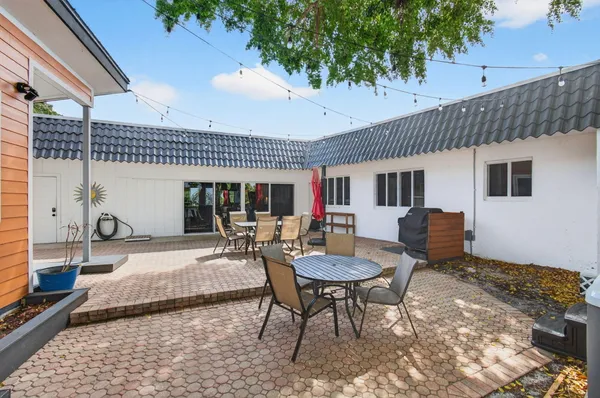 a outdoor space view with a sitting space