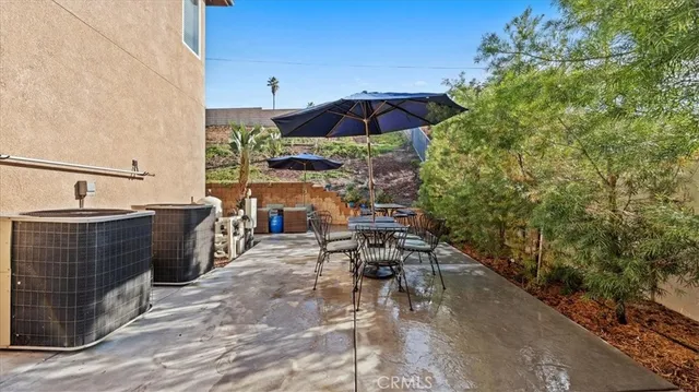 a view of outdoor space with seating area