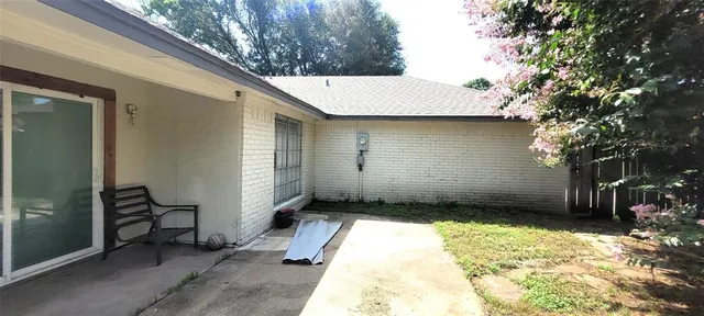 a backyard of a house