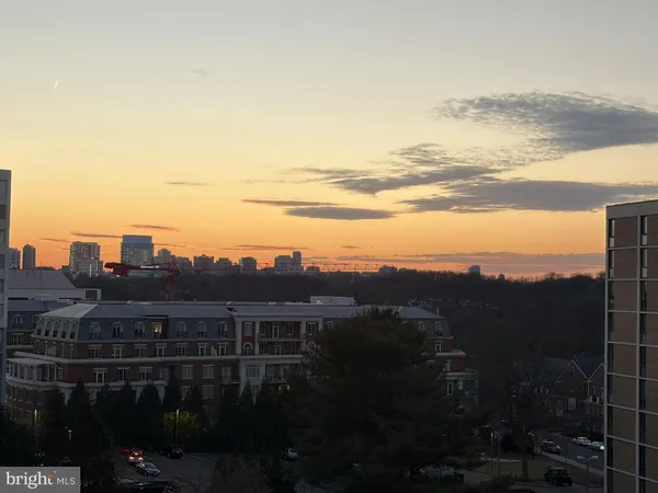 a view of city and mountain