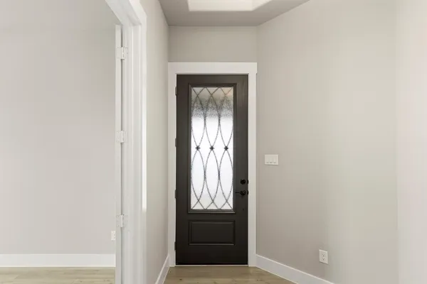 a view of an front door