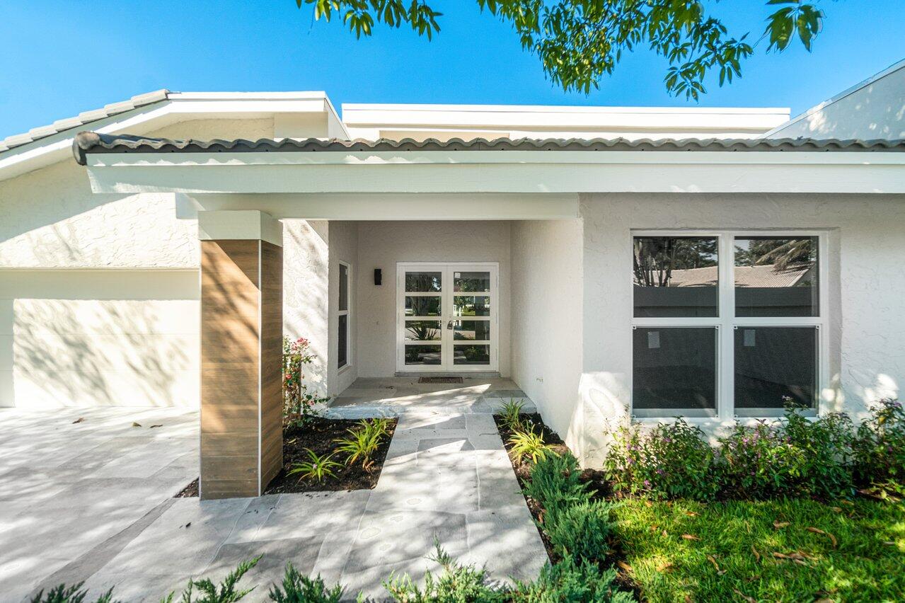 a front view of a house