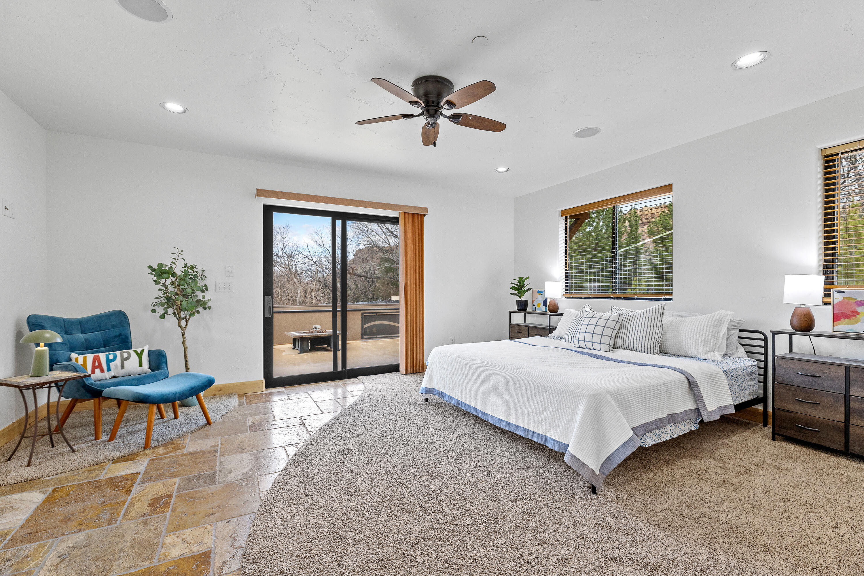 98 South Bridge Road Rockville, UT 84763 - Photo 32 of 80 2nd Floor - Bedroom #4 - Sliding Glass Door to Deck - Mountain Views, Overlooking the River