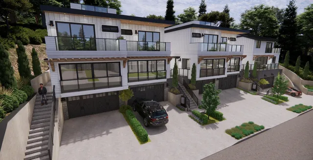 a front view of a house with balcony