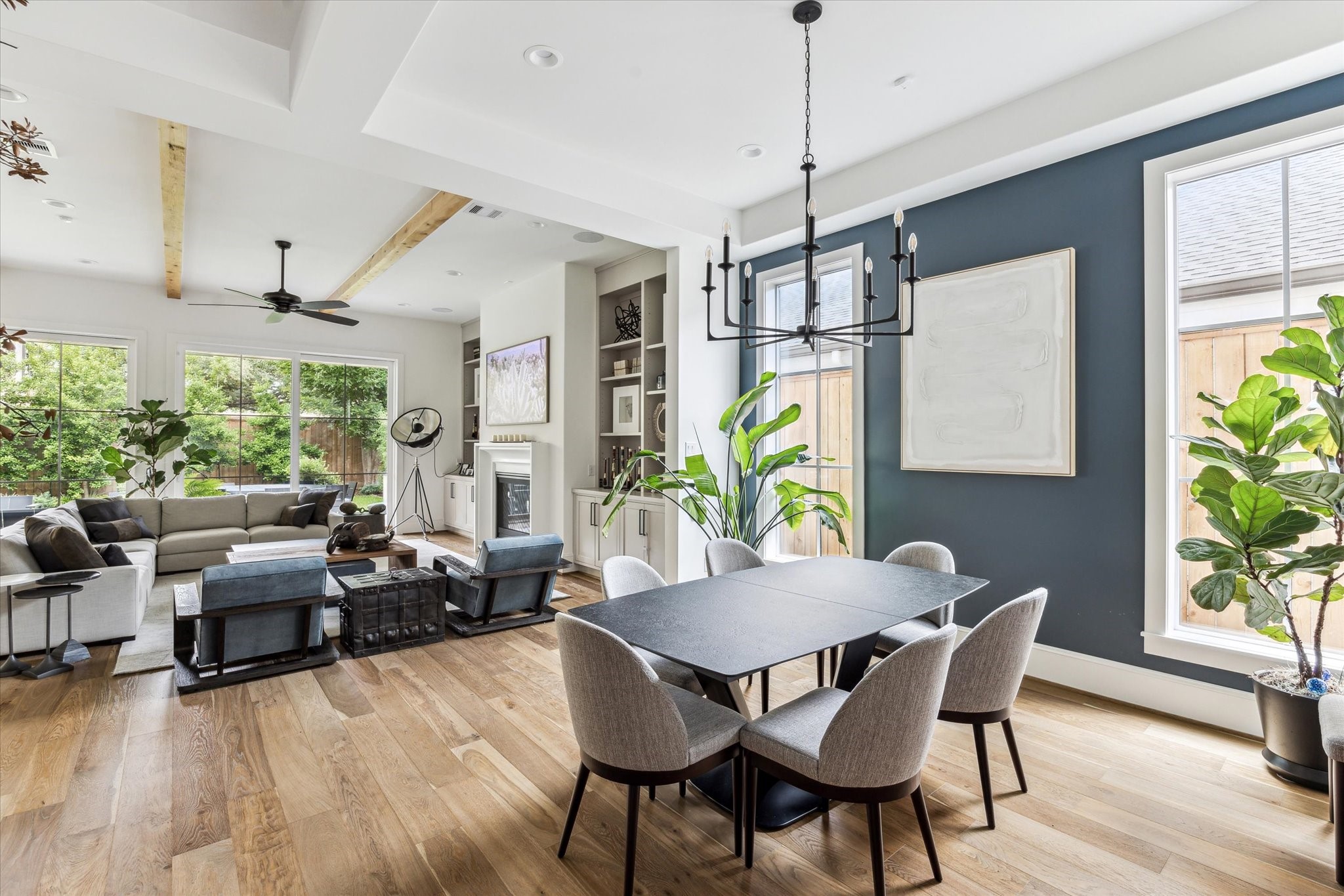 2224 North Boulevard Houston, TX 77098 - Photo 14 of 50 a view of a dining room with furniture window and wooden floor