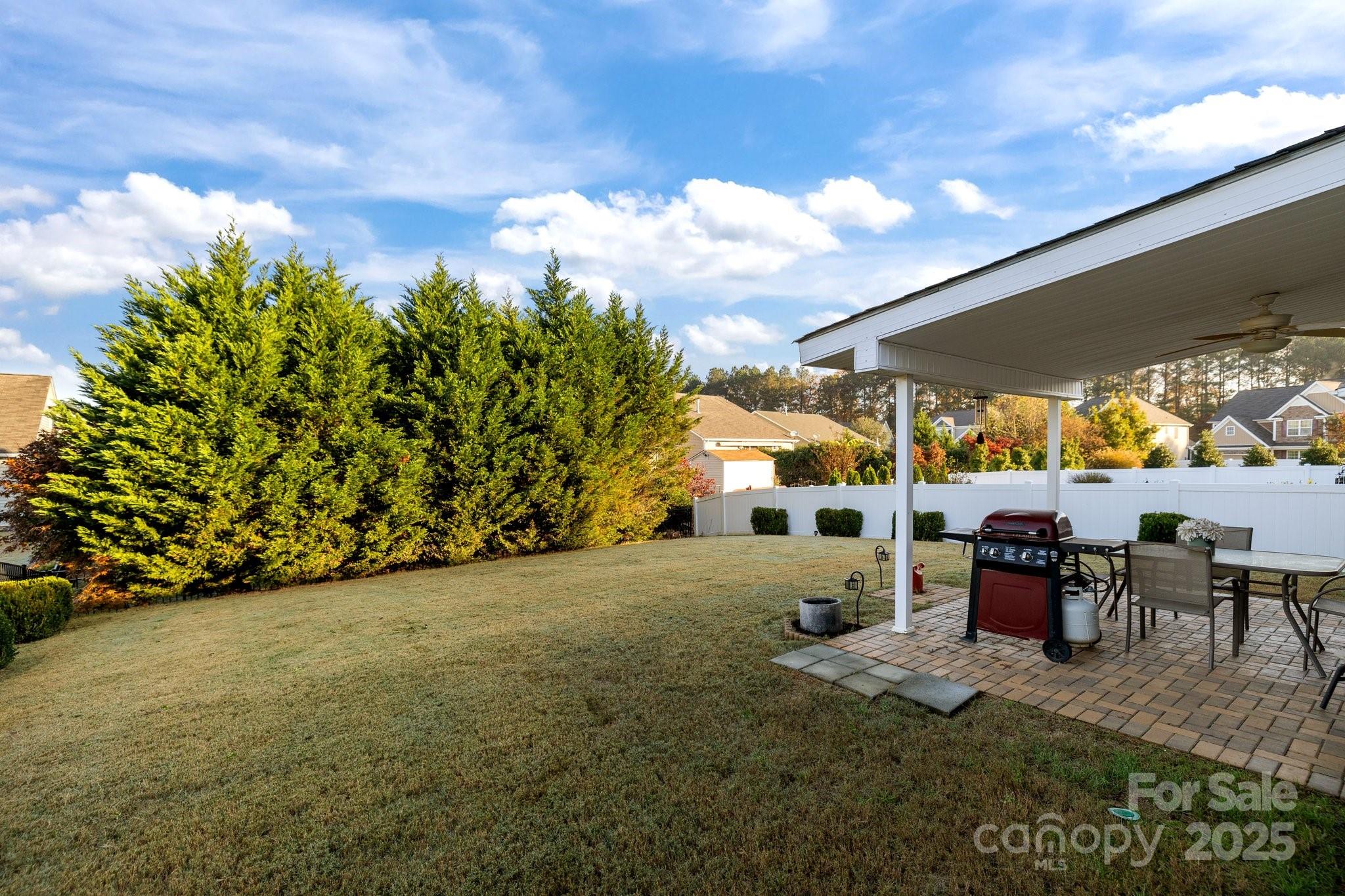 3006 Cricket Lane Lancaster, SC 29720 - Photo 22 of 28 a view of a patio with table and chairs and potted plants
