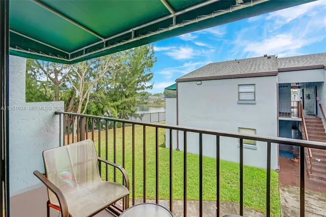a view of a chair in the balcony