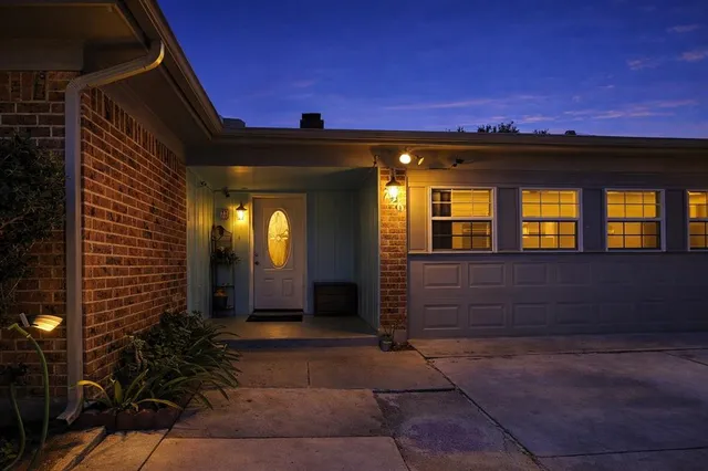 a view of a door of the house