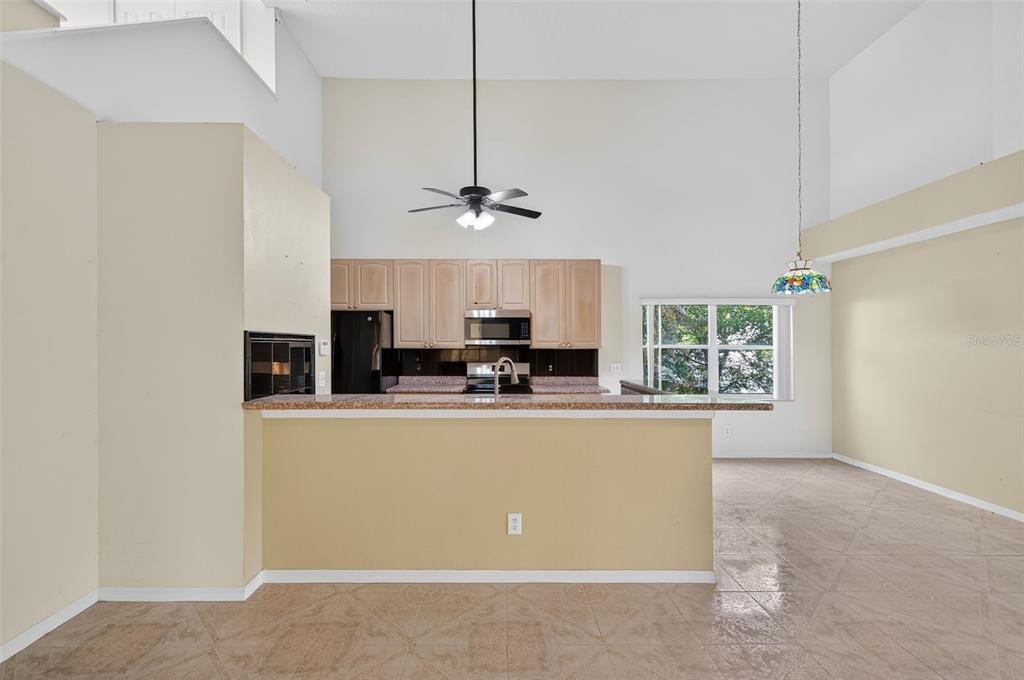 148 Lookout Drive Apollo Beach, FL 33572 - Photo 33 of 71 a living room with stainless steel appliances granite countertop furniture a fireplace and a window