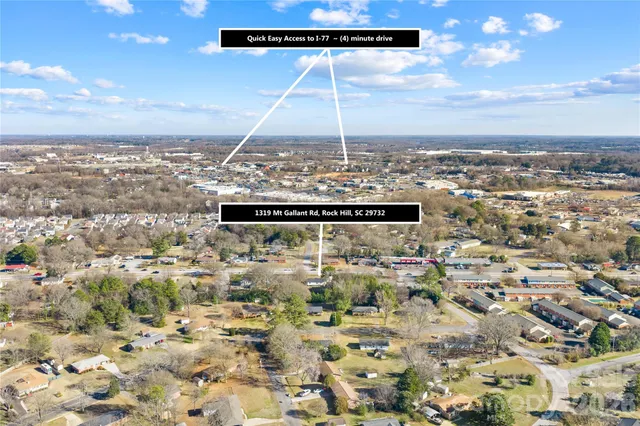 a view of a sky from a yard