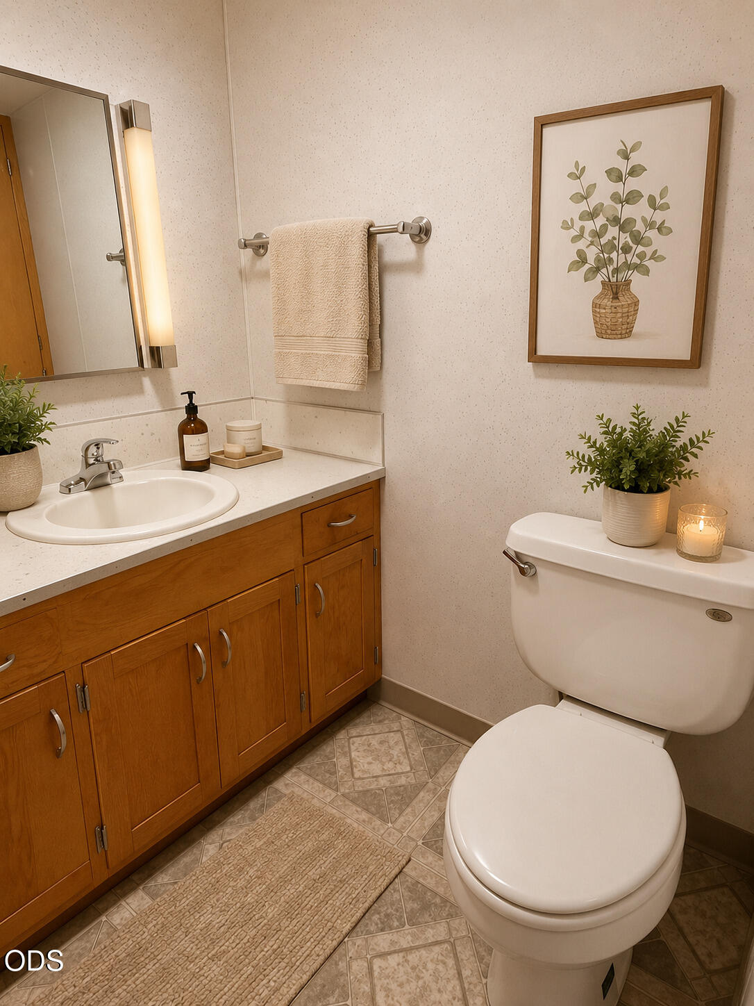 16025 Strawn Road La Pine, OR 97739 - Photo 53 of 95 a bathroom with a toilet sink and mirror