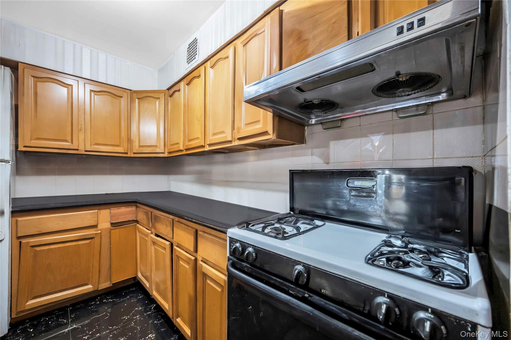 55-14 98th Street Queens, NY 11368 - Photo 20 of 49 a kitchen with a stove and a microwave