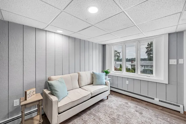 a room with a bed and a table