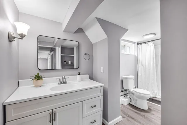 a view of a wooden roof deck