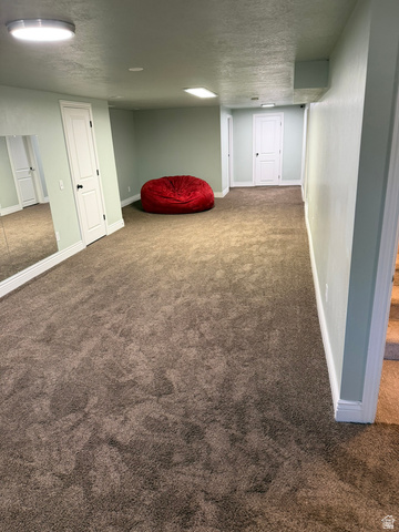 541 Mingo View Avenue Sandy, UT 84070 - Photo 10 of 16 Spacious room featuring textured carpeting, light green walls, and white trim
