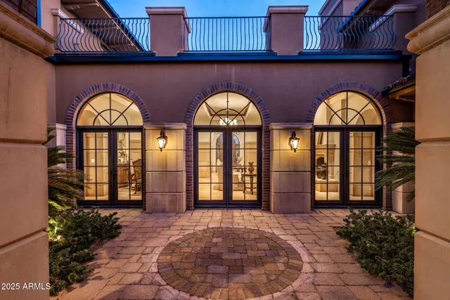 a view of a terrace with sitting area