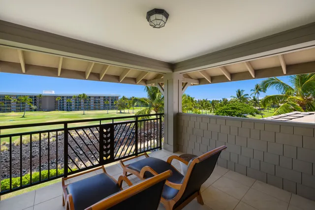 a view of balcony with furniture