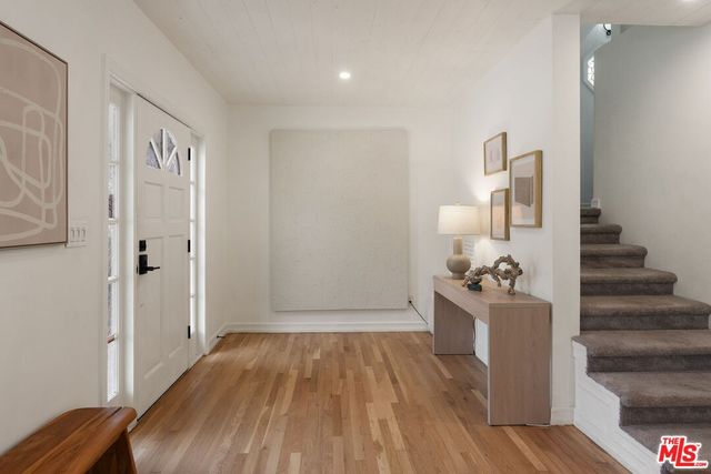 a view of livingroom with wooden floor