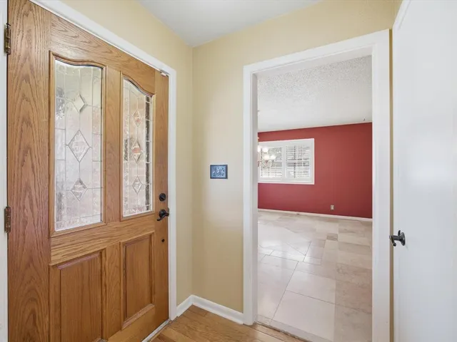 a view of an front door