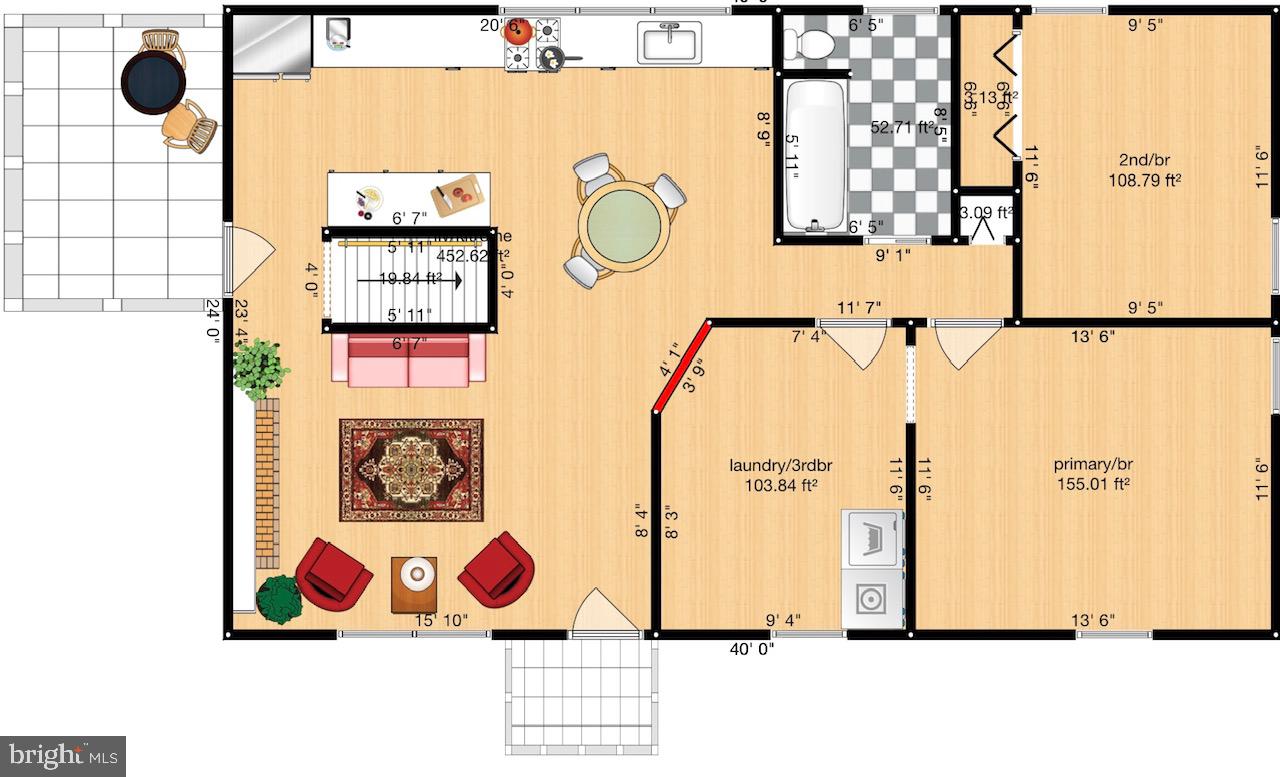 609 Philadelphia Road Joppa, MD 21085 - Photo 5 of 5 Floor Plan of Main Level