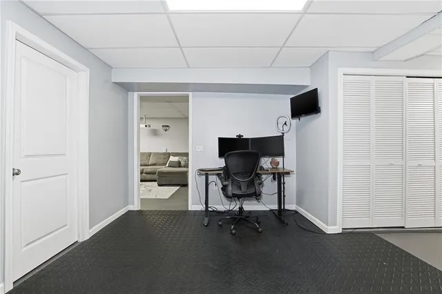 a view of a livingroom with a furniture