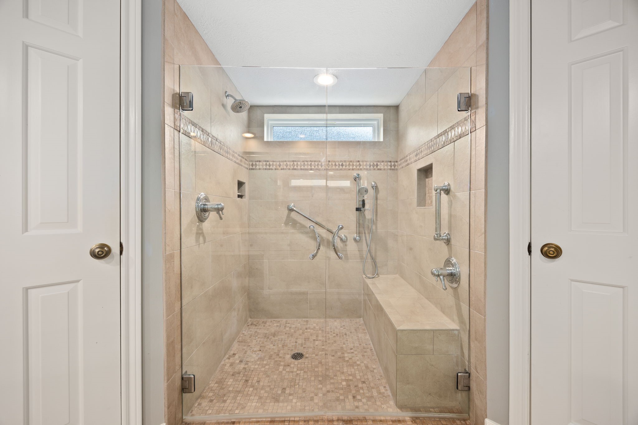 6623 Ampton Drive Spring, TX 77379 - Photo 26 of 45 New Walk in shower with a two person accommodation.