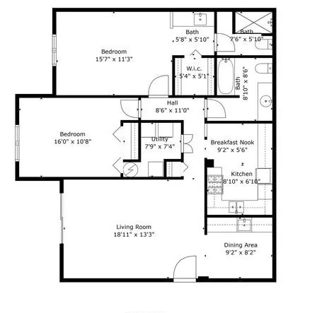 a view of a swimming pool with a bench in patio