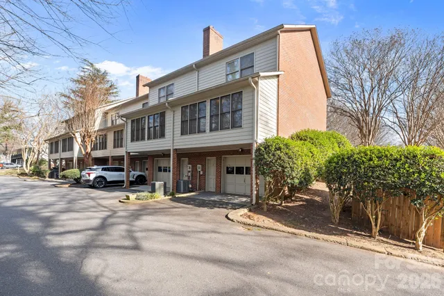a view of a building with a street
