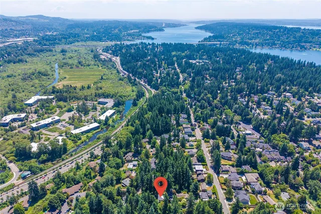 an aerial view of multiple house